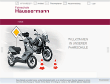 Tablet Screenshot of fahrschule-haeussermann.de